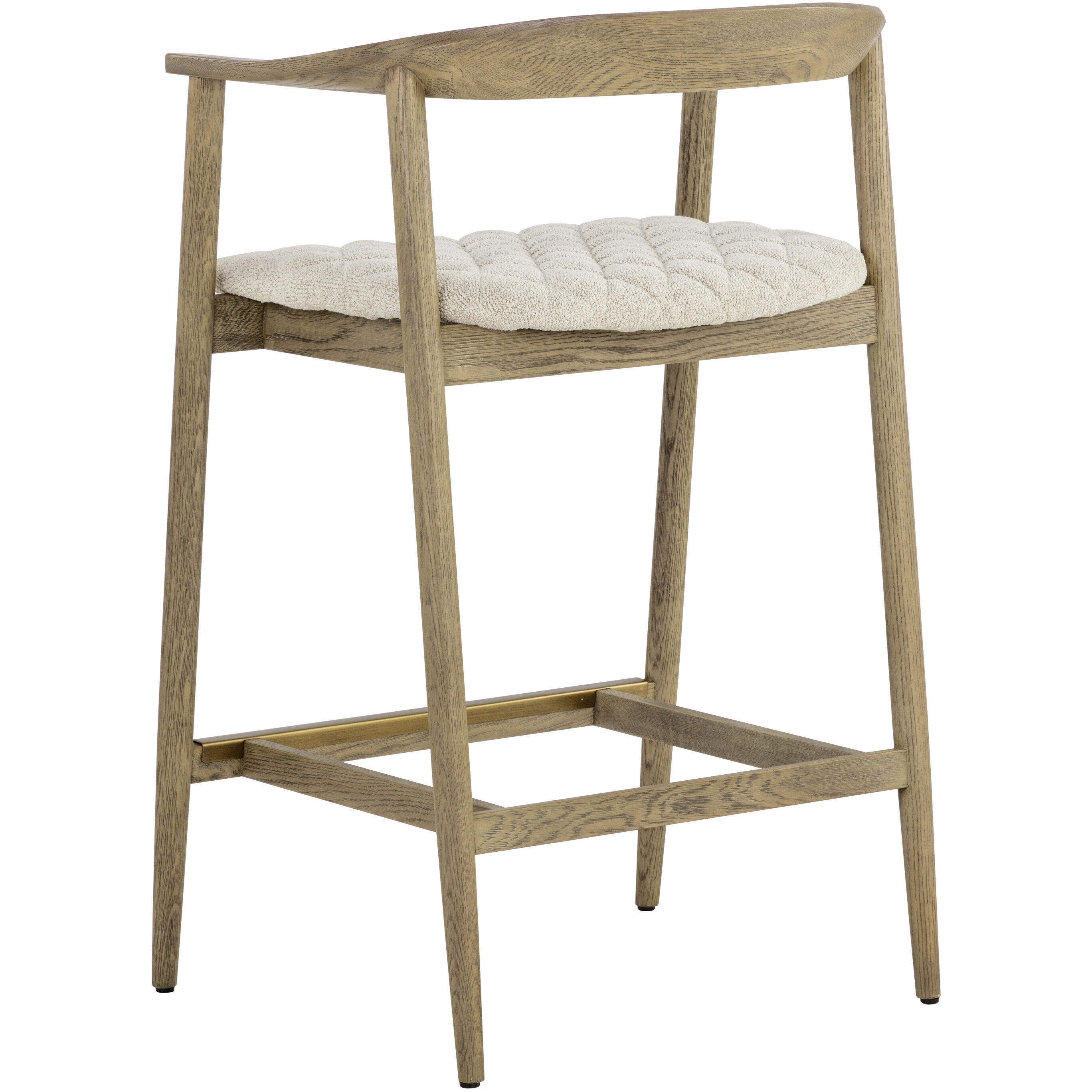 Jeremy 35.75 inch Weathered Oak / Dove Cream Counter Stool